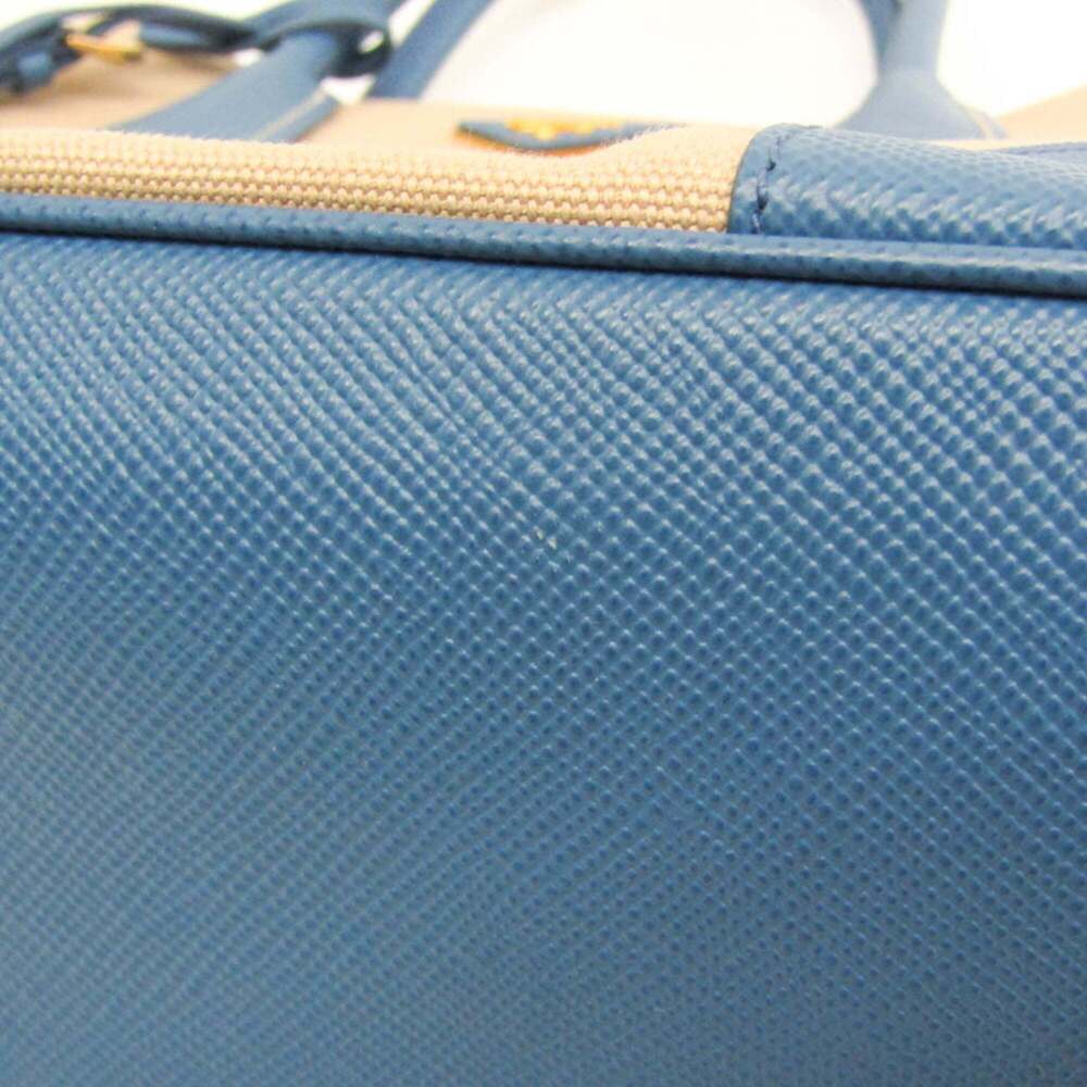 PRADA Cream Canvas Saffiano Shoulder Bag - Picture 6 of 16